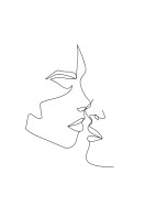 Couple Kissing Sketch | Búðu til þitt eigið plakat