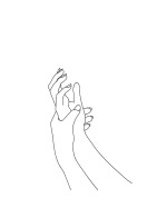 Two Hands Line Art | Búðu til þitt eigið plakat