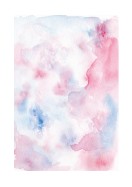Abstract Blue And Pink Watercolor Art | Búðu til þitt eigið plakat