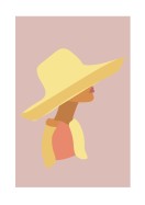Woman In Sun Hat | Búðu til þitt eigið plakat