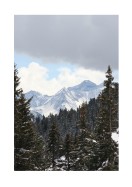 View Of Snowy Mountain And Forest | Búðu til þitt eigið plakat