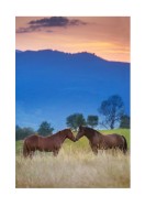 Horses In Mountain Landscape | Búðu til þitt eigið plakat